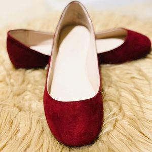 Red casual flats
